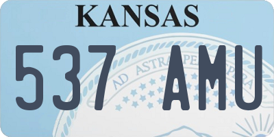 KS license plate 537AMU