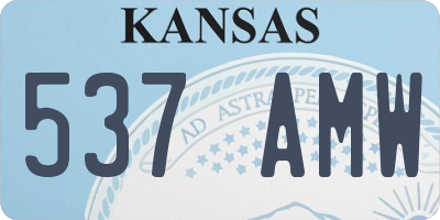 KS license plate 537AMW