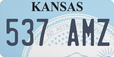 KS license plate 537AMZ