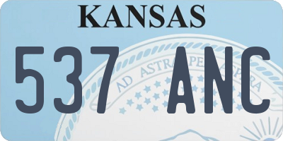 KS license plate 537ANC