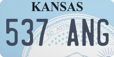 KS license plate 537ANG