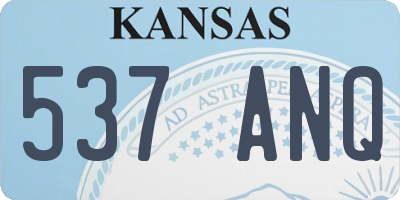 KS license plate 537ANQ