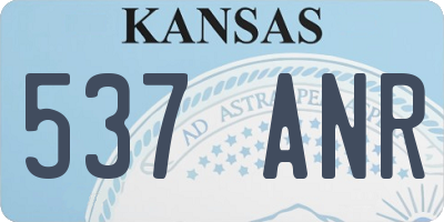 KS license plate 537ANR