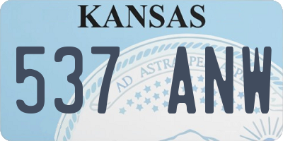 KS license plate 537ANW
