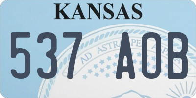 KS license plate 537AOB