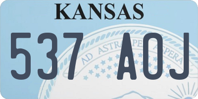 KS license plate 537AOJ