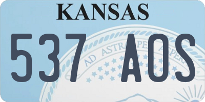 KS license plate 537AOS