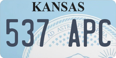 KS license plate 537APC