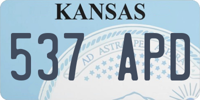 KS license plate 537APD