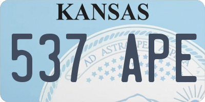 KS license plate 537APE
