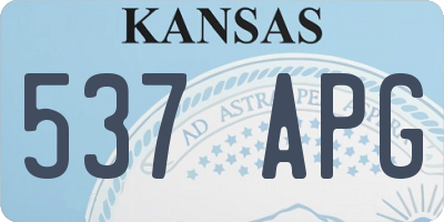 KS license plate 537APG