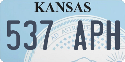 KS license plate 537APH