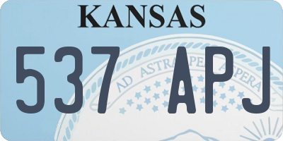 KS license plate 537APJ