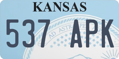 KS license plate 537APK