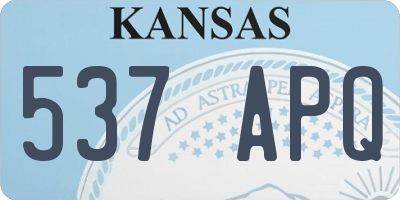 KS license plate 537APQ