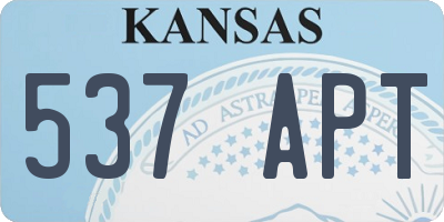 KS license plate 537APT