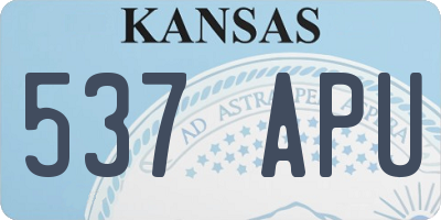 KS license plate 537APU
