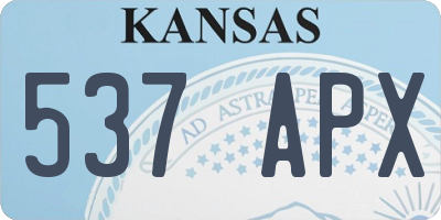 KS license plate 537APX