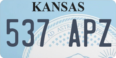 KS license plate 537APZ