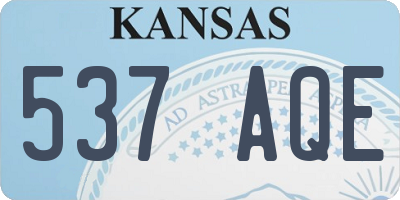 KS license plate 537AQE