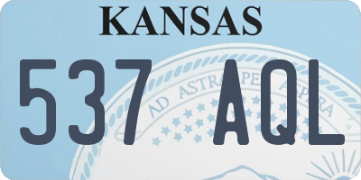 KS license plate 537AQL