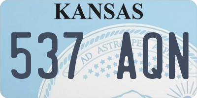 KS license plate 537AQN