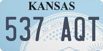 KS license plate 537AQT