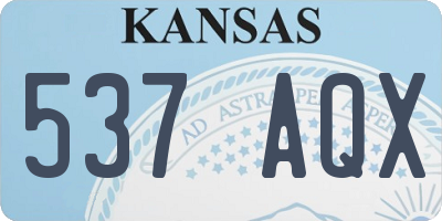 KS license plate 537AQX