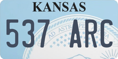 KS license plate 537ARC