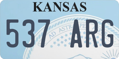 KS license plate 537ARG