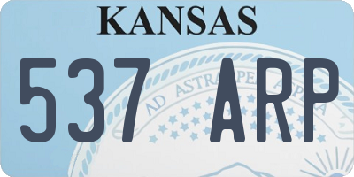 KS license plate 537ARP