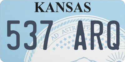 KS license plate 537ARQ