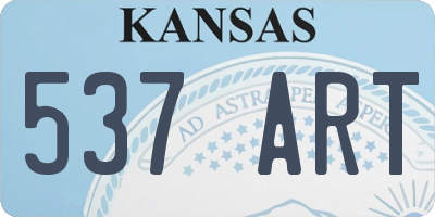 KS license plate 537ART