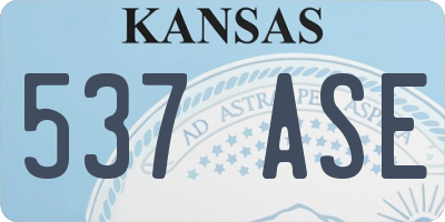 KS license plate 537ASE