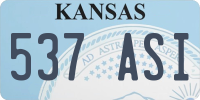 KS license plate 537ASI