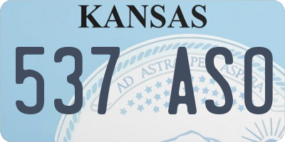 KS license plate 537ASO