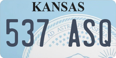 KS license plate 537ASQ