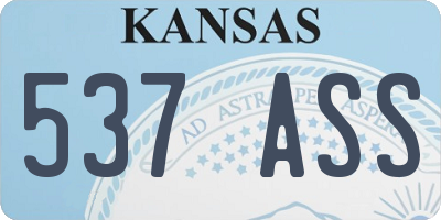 KS license plate 537ASS