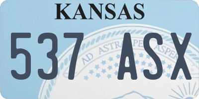 KS license plate 537ASX