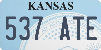 KS license plate 537ATE