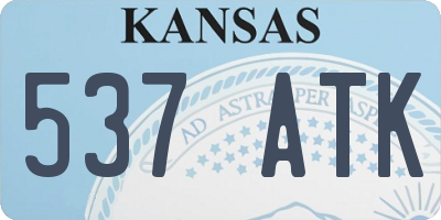 KS license plate 537ATK