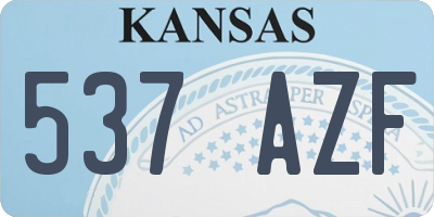KS license plate 537AZF