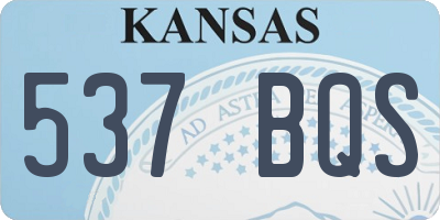 KS license plate 537BQS