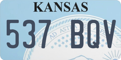 KS license plate 537BQV