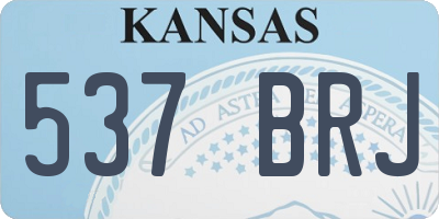 KS license plate 537BRJ