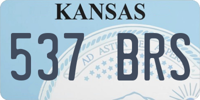 KS license plate 537BRS
