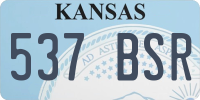 KS license plate 537BSR