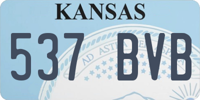 KS license plate 537BVB