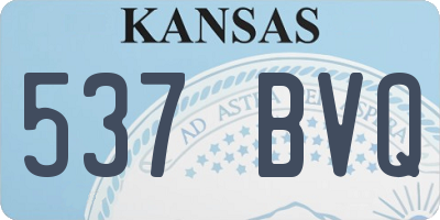 KS license plate 537BVQ