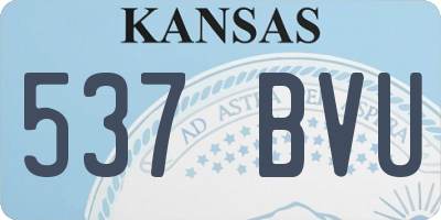 KS license plate 537BVU